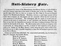 Anti-Slavery Fair Advertisement