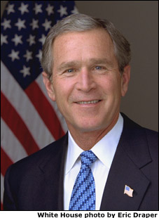 Official portrait of President George W. Bush.