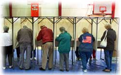 Voters casting ballots